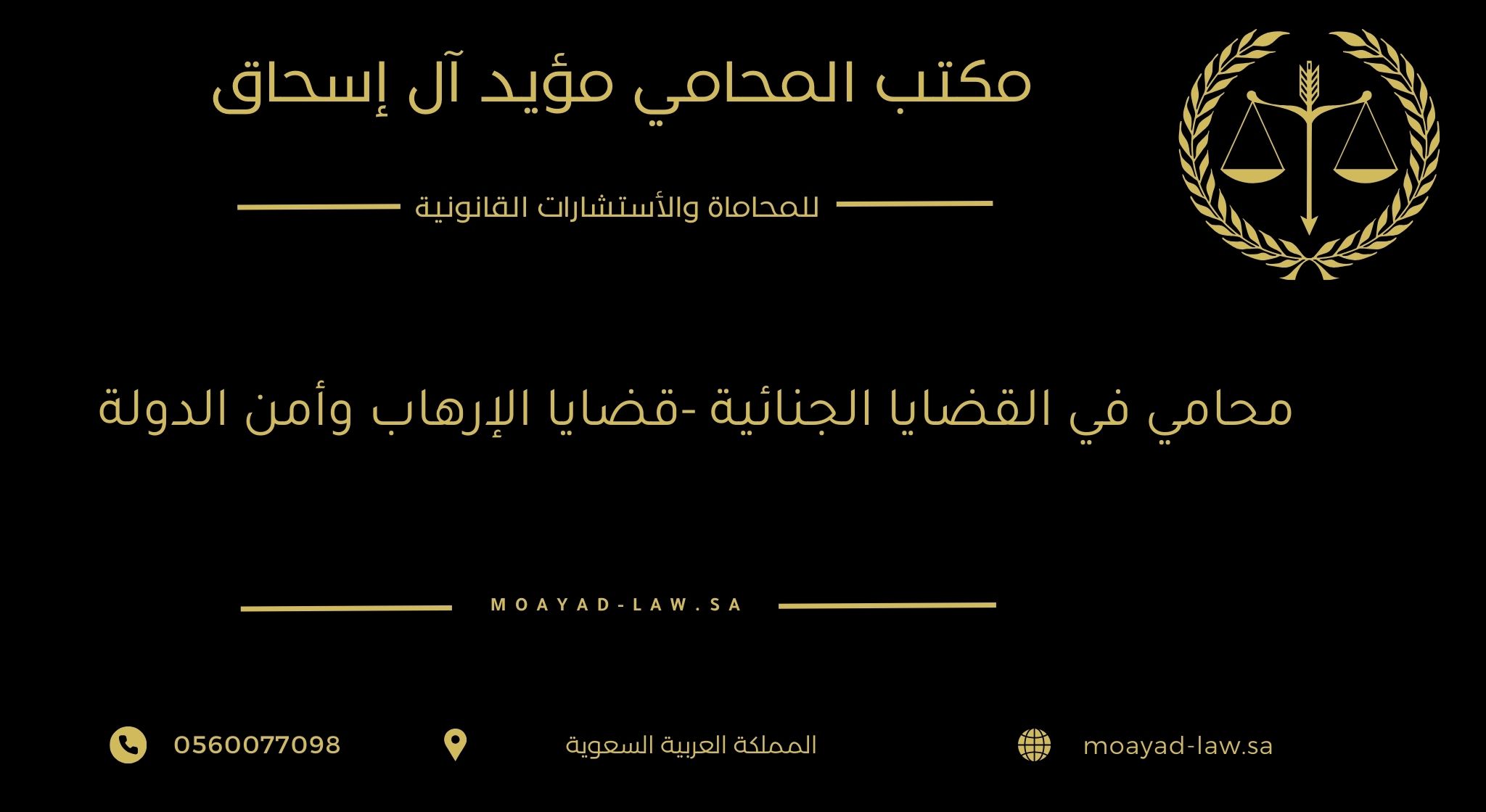 محامي في القضايا الجنائية -قضايا الإرهاب وأمن الدولة
