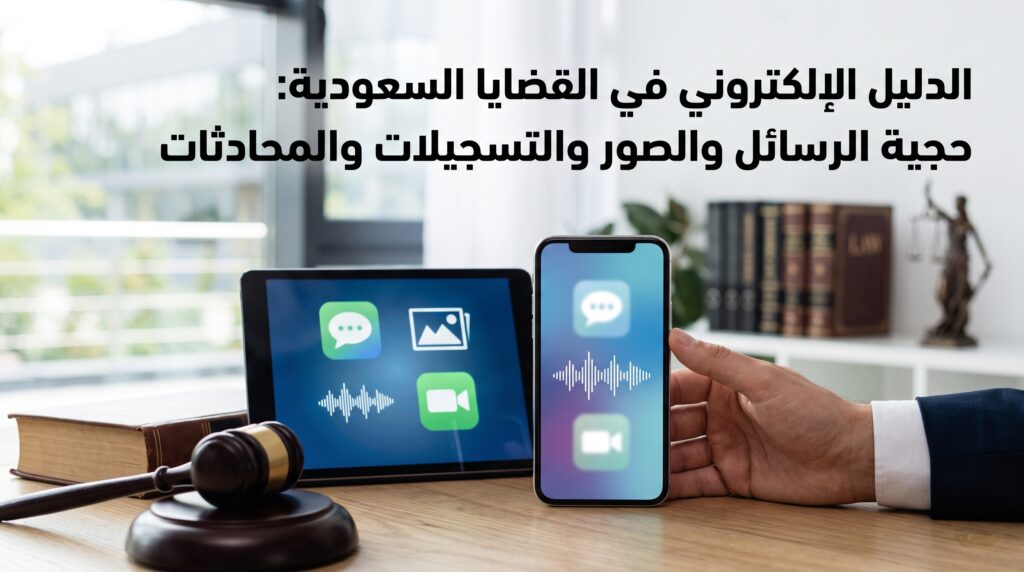 الدليل الإلكتروني في القضايا السعودية: حجية الرسائل والصور والتسجيلات والمحادثات