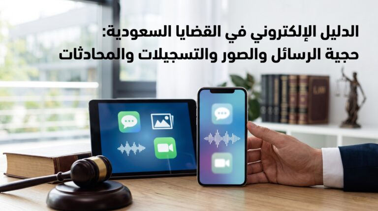 الدليل الإلكتروني في القضايا السعودية: حجية الرسائل والصور والتسجيلات والمحادثات